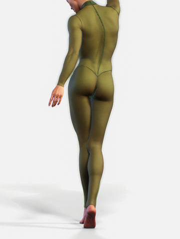 Military Green Mesh Suit-unitard-bootysculpted